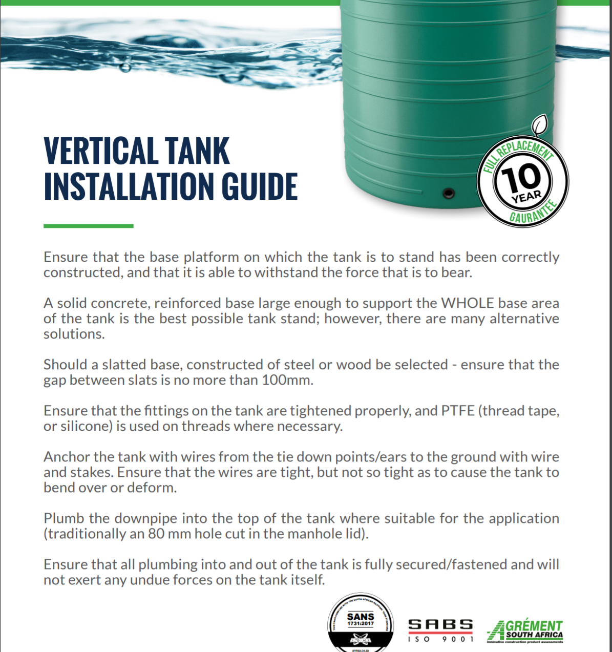 950lt Eco Slim Tank - (Vertical tank) (Colours)