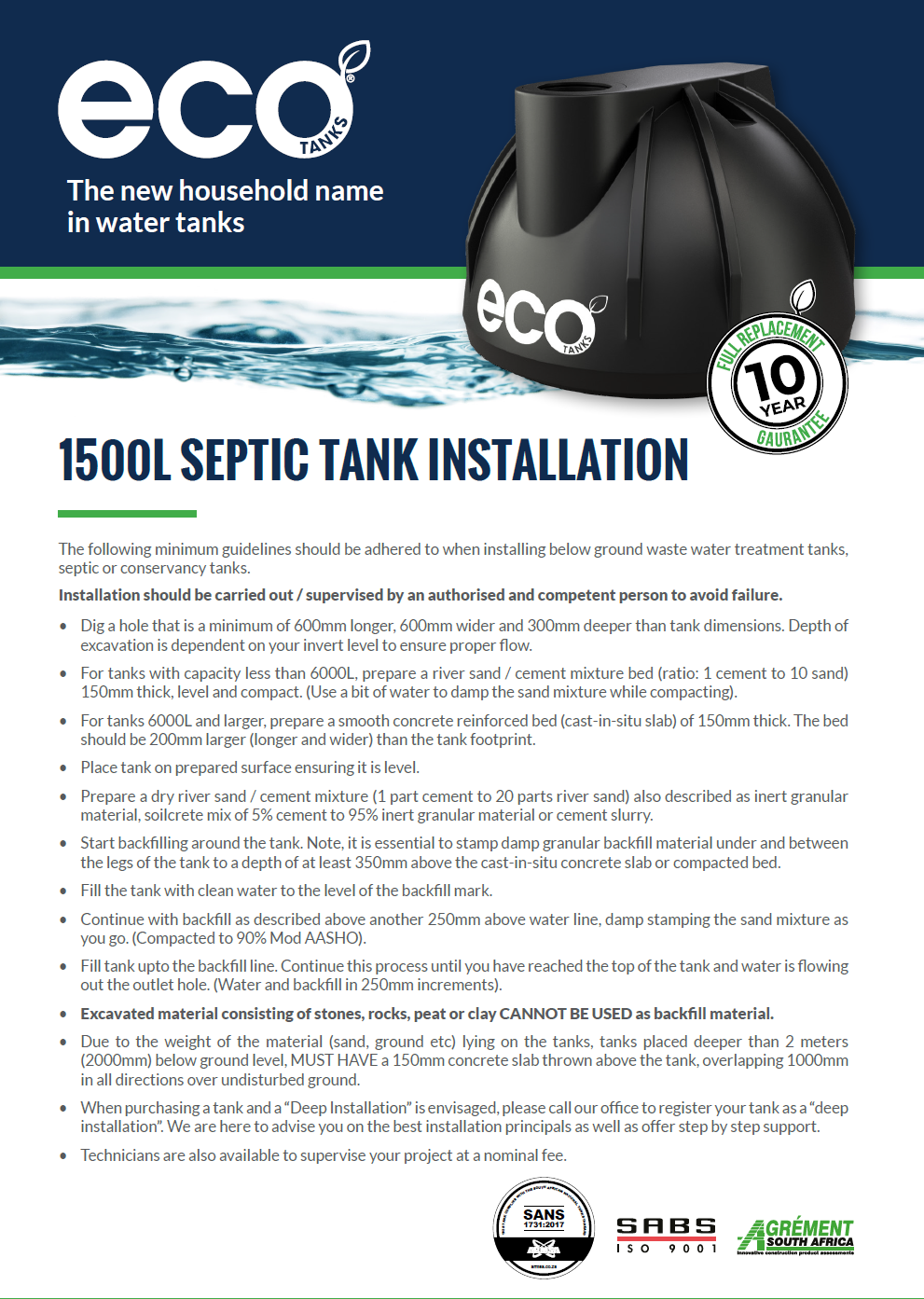 1500lt Eco Conservancy Tank