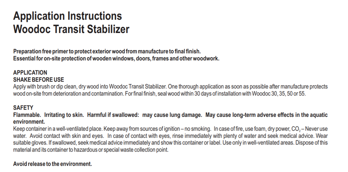 Woodoc Transit Stabilizer