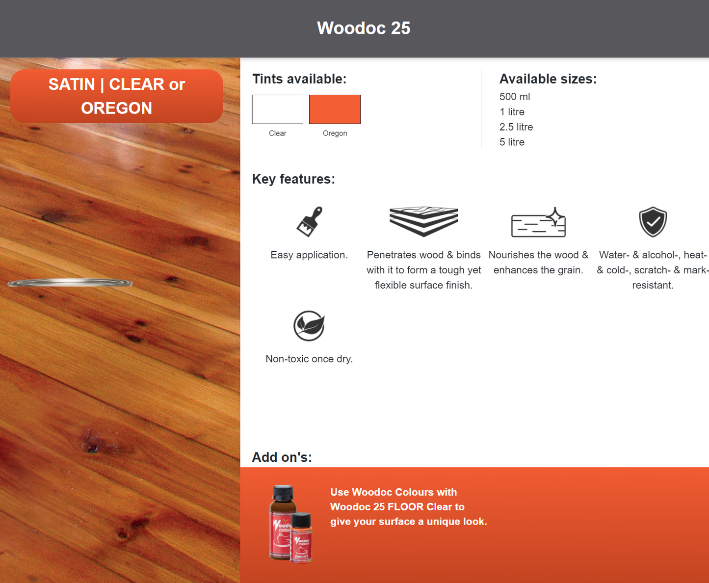 Woodoc 25 Clear Satin Interior Polyurethane Floor Sealer